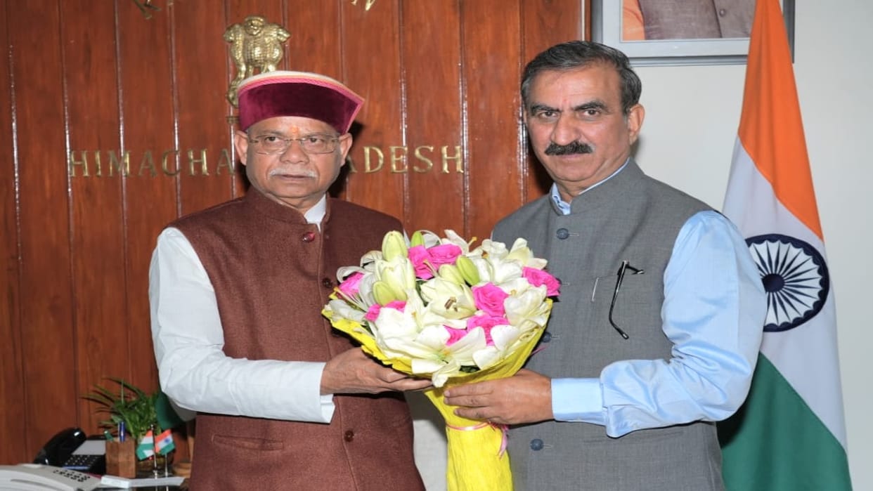 CM Sukhu calls on Governor Shiv Pratap Shukla at Raj Bhavan