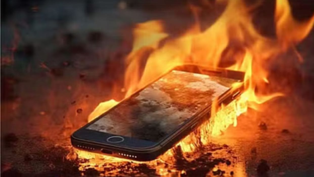 Himachal In Dhartidhar area of Sirmaur district mobile phone exploded in hand elderly woman got burnt