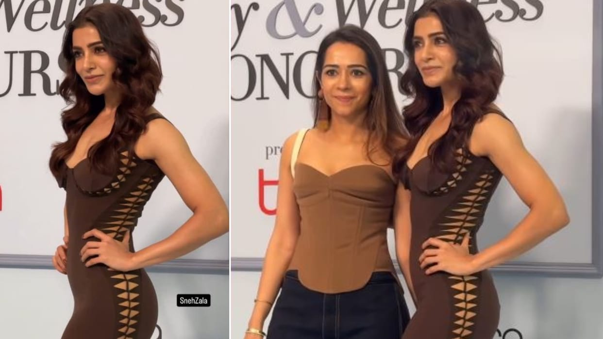 Samantha Ruth Prabhu video viral looks stunning in brown dress trolled by netizens