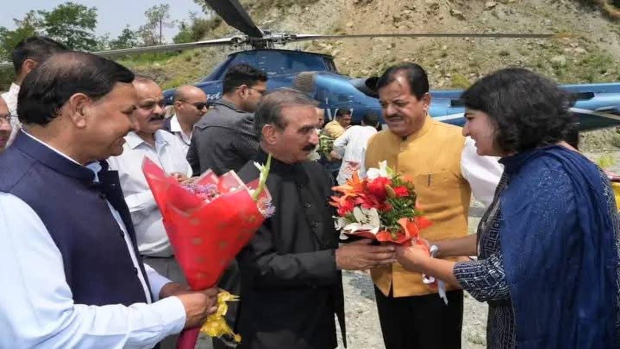 cm Sukhvinder singh Sukhu in Banjar kullu on a two-day tour