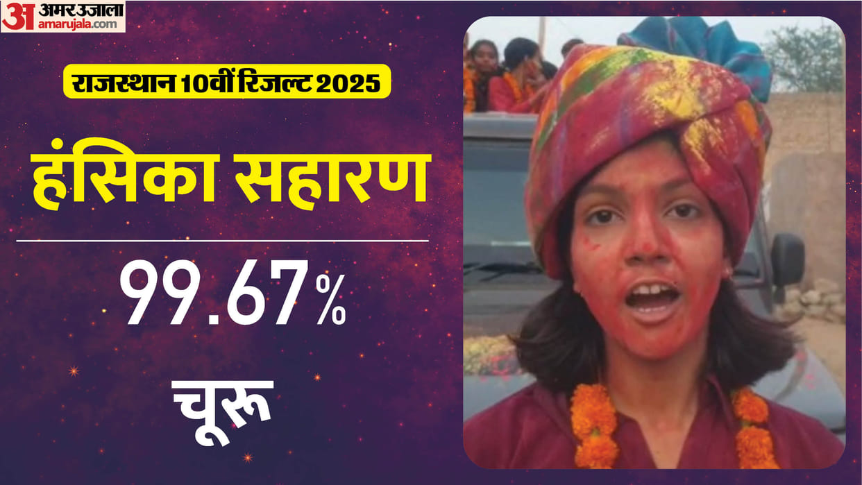 RBSE 10th Result: Gajuvas daughter Hansika creates history by scoring 99.67 percent marks