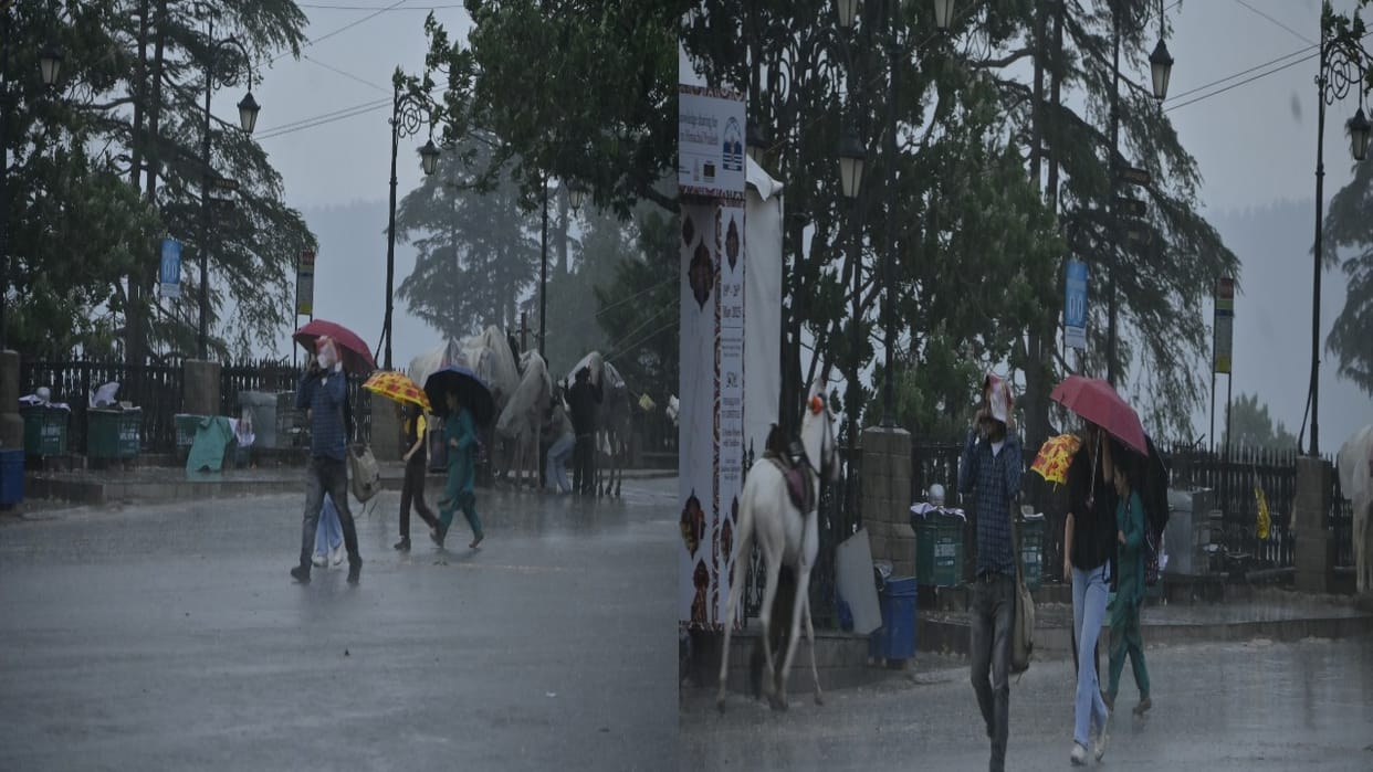 Himachal Weather: Light snowfall on the peaks, heavy rain in Banjar of Kullu disrupted the CM's program