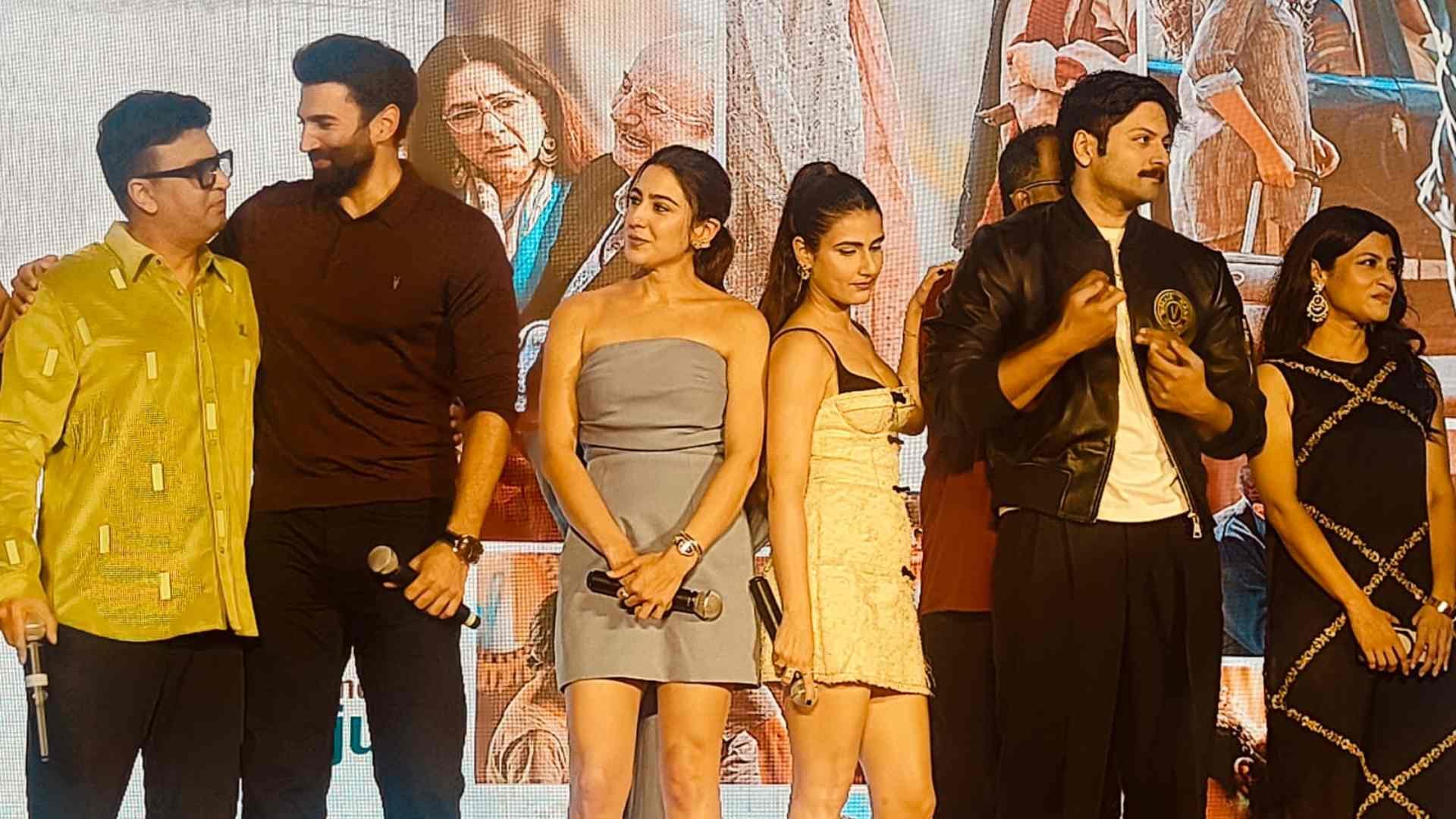 Ibrahim Sara Ali Khan Aditya Roy Kapur Fatima Sana Shaikh these celebs attends Metro In Dino Movie Screening