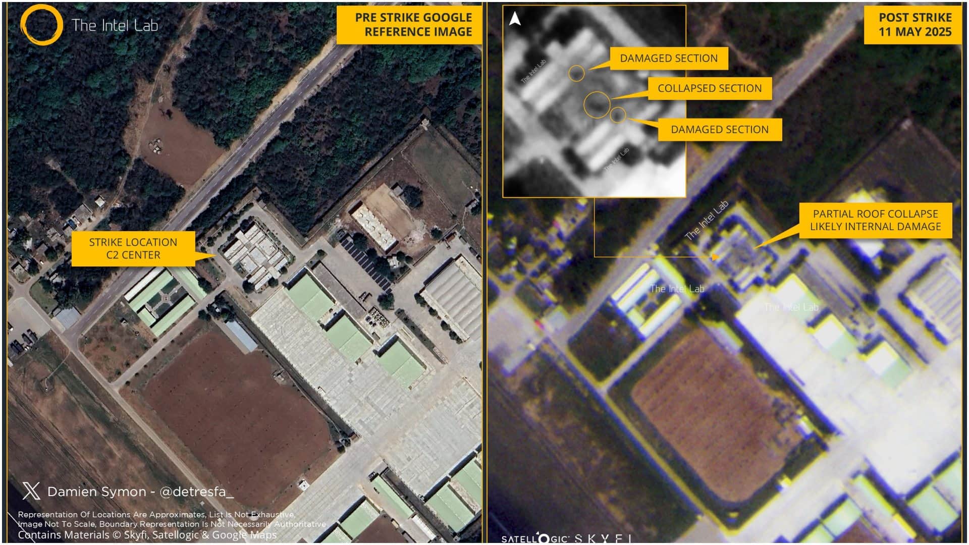 National Nur Khan Air Base and Mureed Airbase Damages in India Strike Satellite Images Reveal