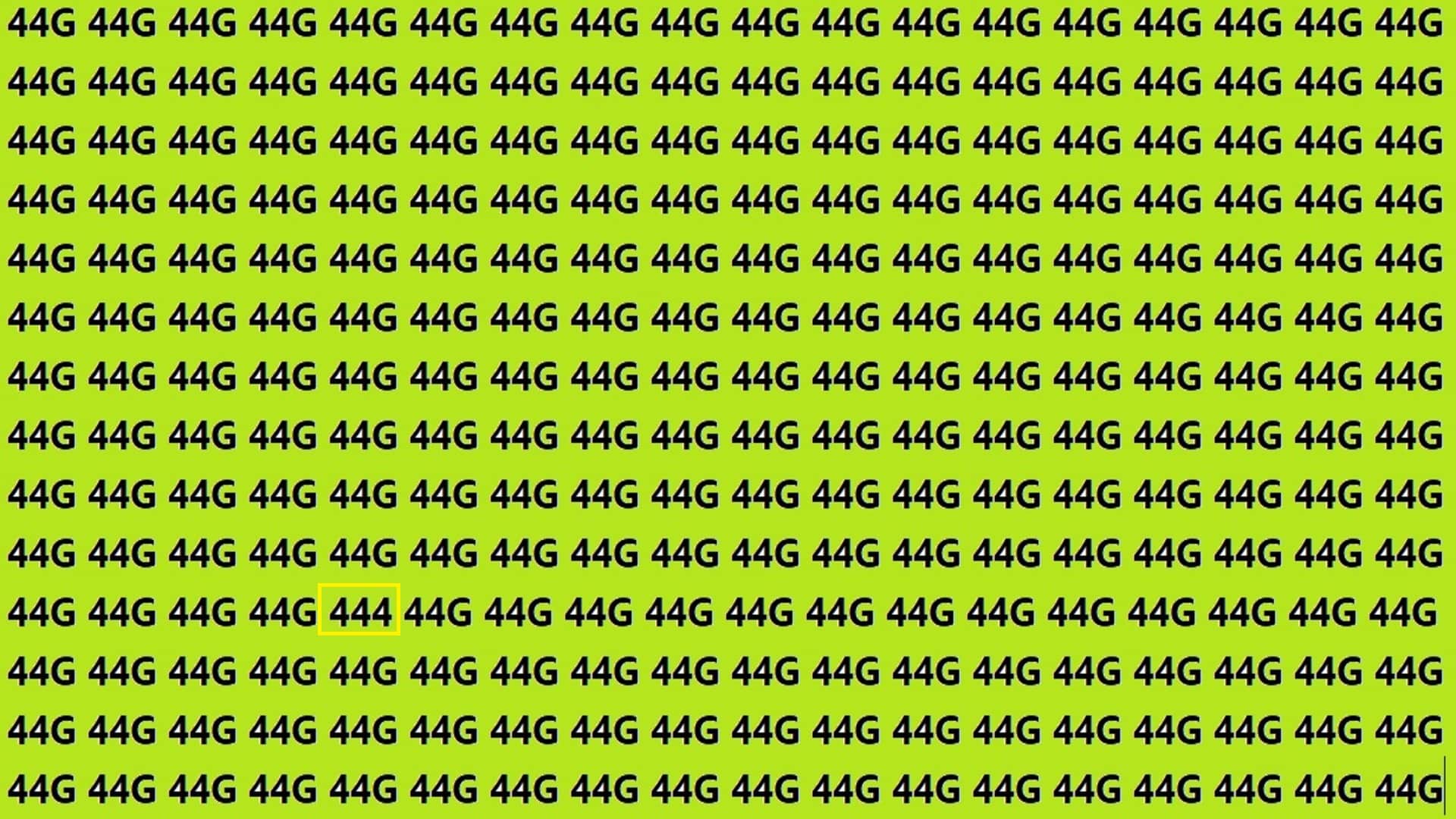 Optical Illusions IQ Test Brain Test Can You Spot 444 in 15 Seconds Brain Teaser Image
