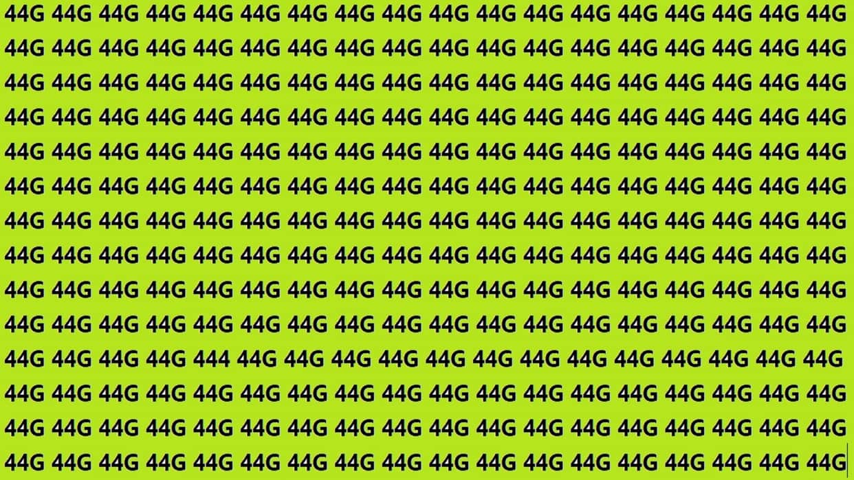 Optical Illusions IQ Test Brain Test Can You Spot 444 in 15 Seconds Brain Teaser Image