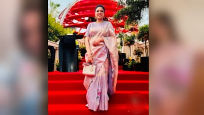 Cannes 2025: Engineer daughter Preetey saree craftsmanship shines in the world via Sonchiraiya