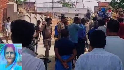 Woman killed by crushing with stone in azamgarh blood-soaked body found on the roof