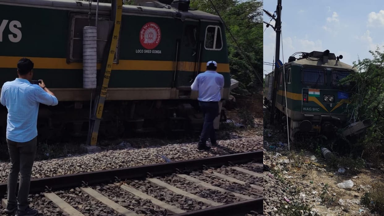 Lucknow: Engine derailed in Aishbagh station yard, traffic halted