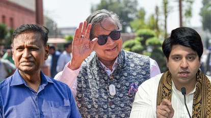 उदित राज, शशि थरूर और शहजाद पूनावाला।