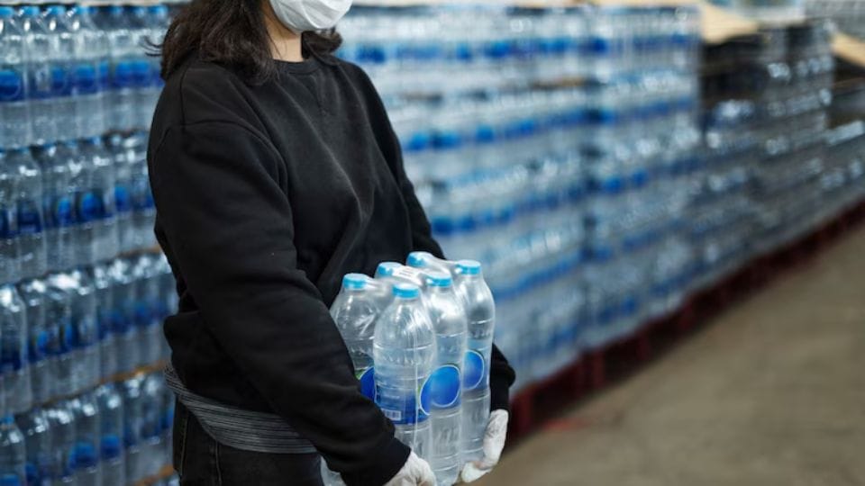 They were packaging water bottles without a license