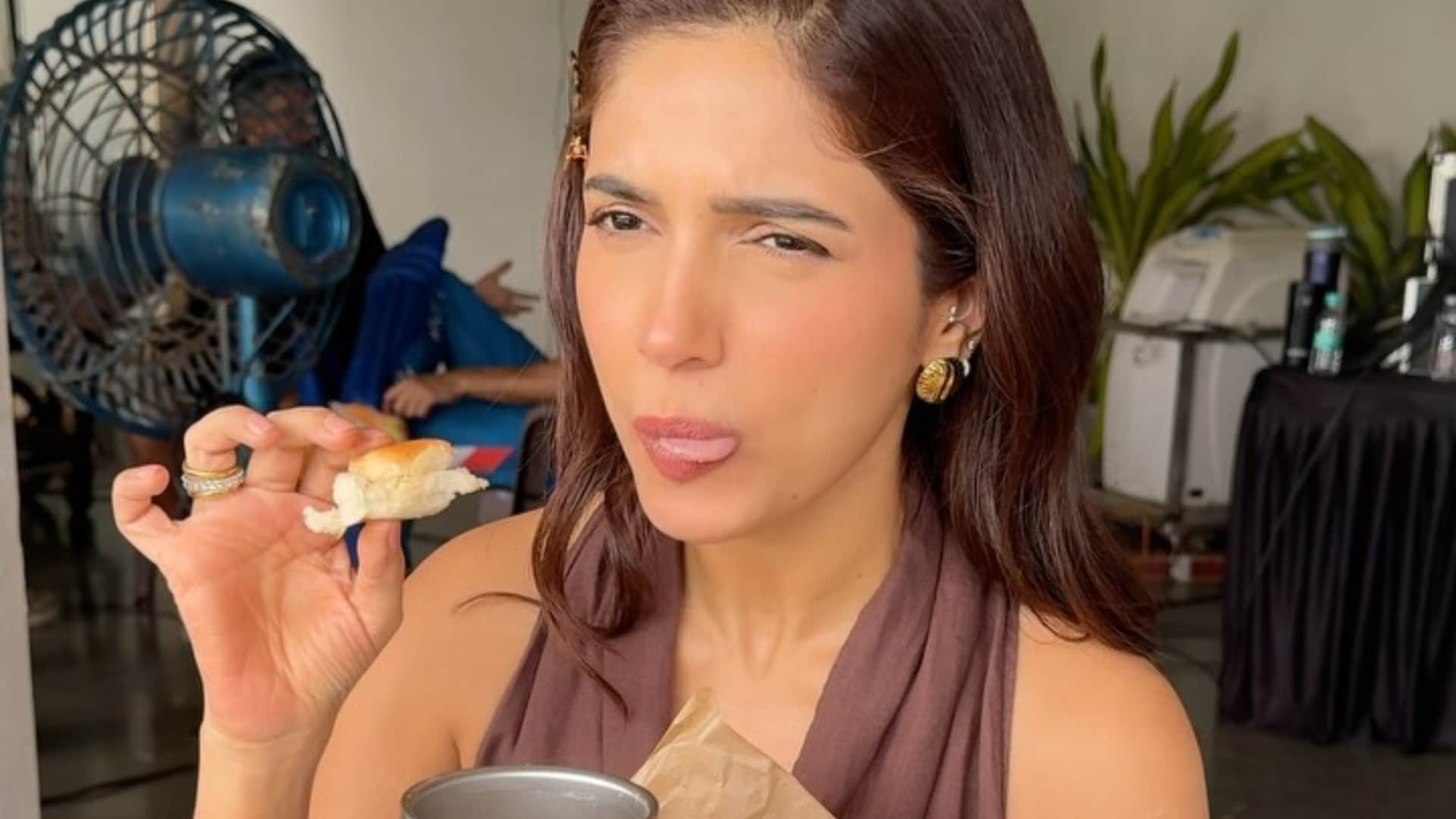 Bhumi Pednekar monsoons on set filming says Bun maska and chai gets me high