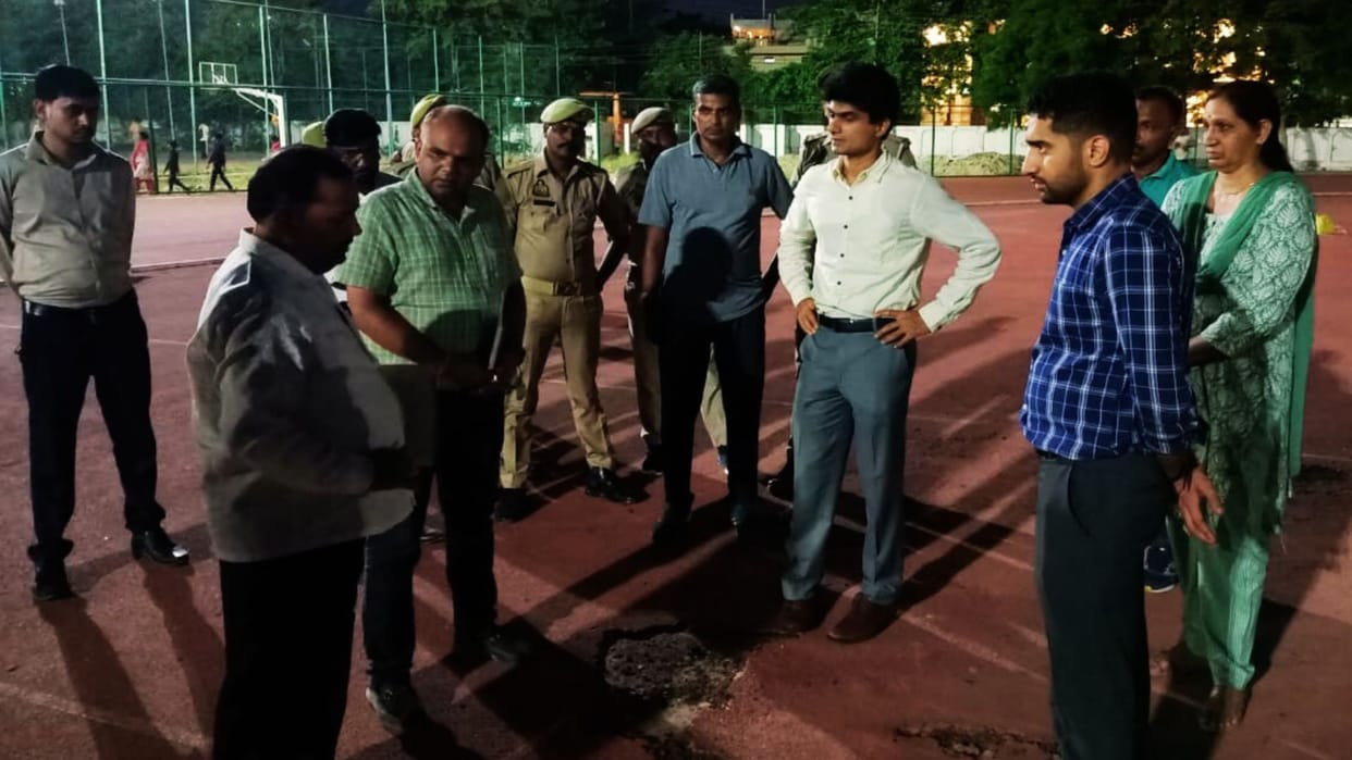 Track built at cost of six crores layer started peeling off even before inauguration Suhas LY reached varanasi