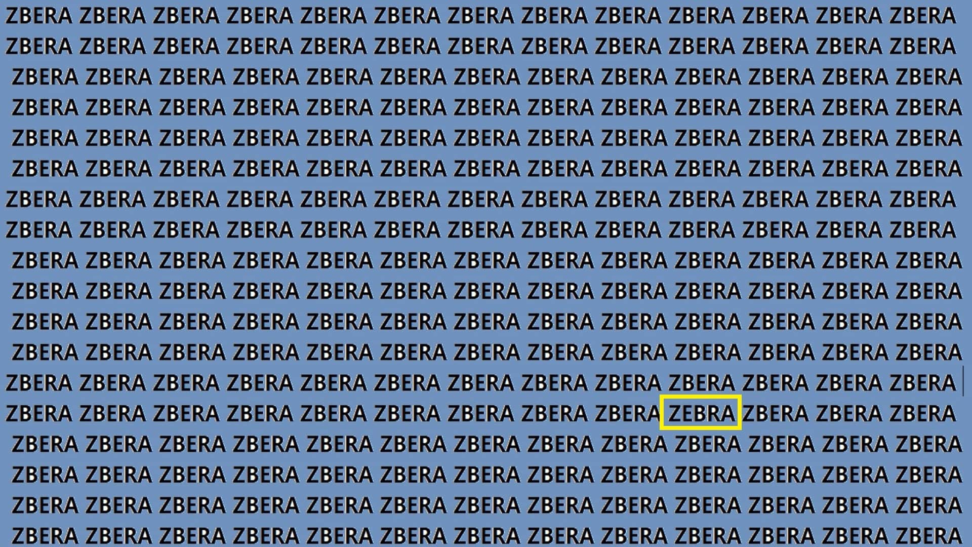 Optical Illusion IQ Test Brain Teaser Can You Spot ZEBRA in 18 Seconds Brain Test Image
