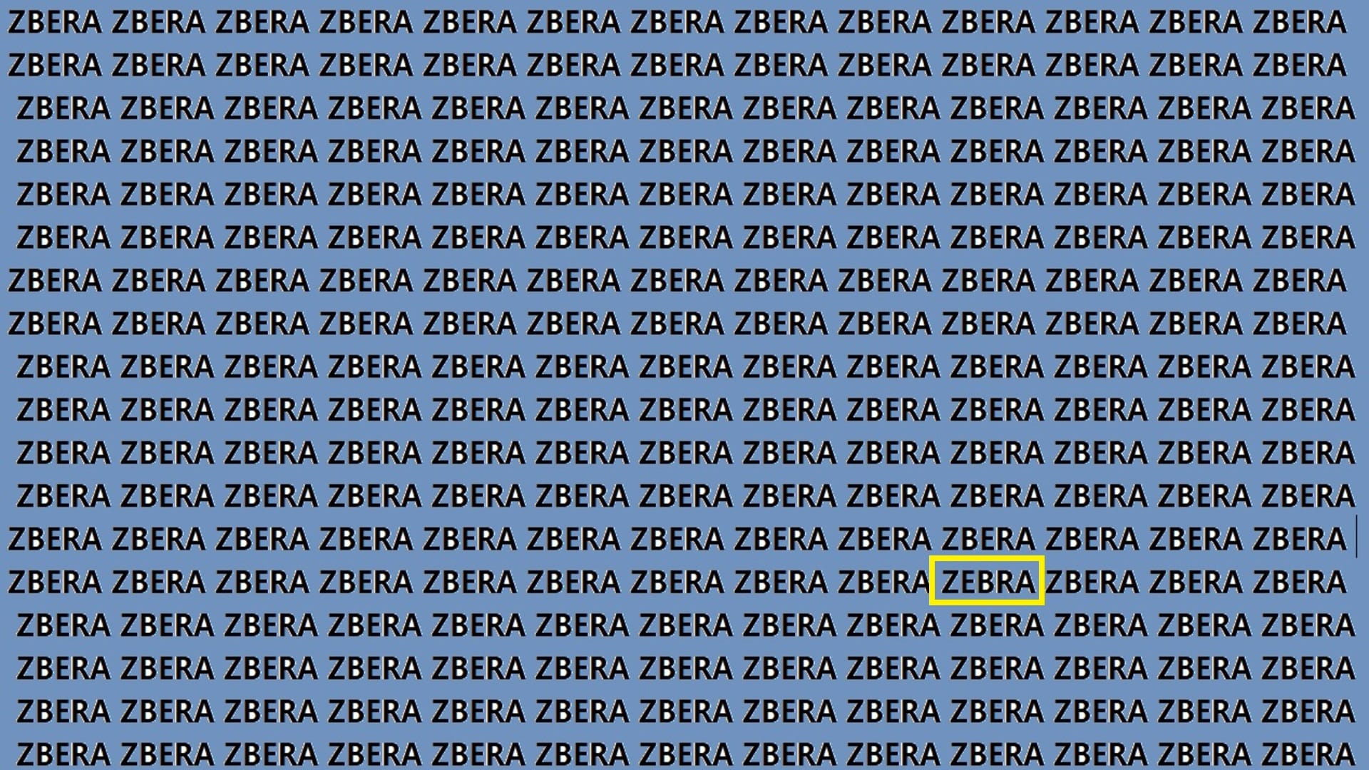 Optical Illusion IQ Test Brain Teaser Can You Spot ZEBRA in 18 Seconds Brain Test Image