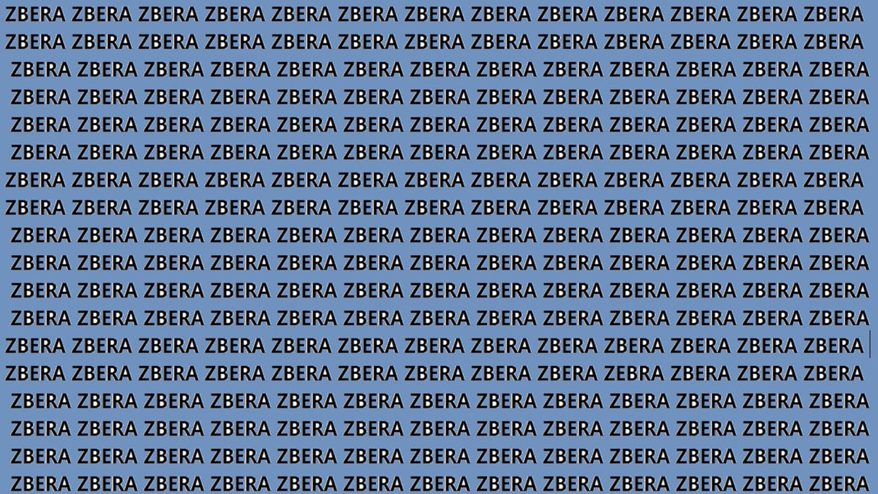 Optical Illusion IQ Test Brain Teaser Can You Spot ZEBRA in 18 Seconds Brain Test Image