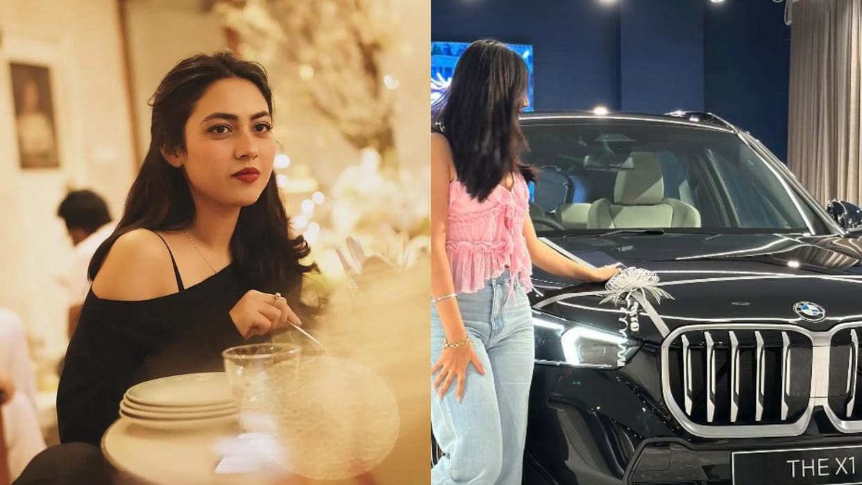 Tv actress reem shaikh buy luxury expensive bmw car video and photos viral on social media