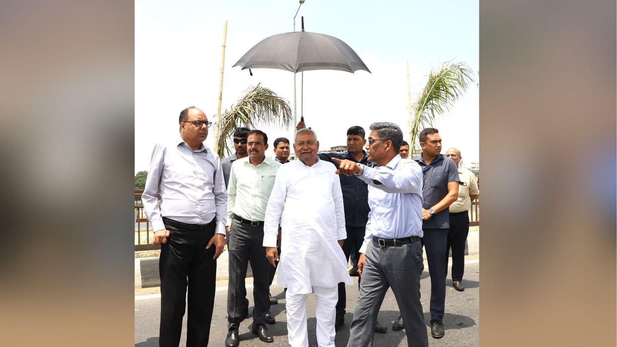 Nitish Kumar: CM inspected JP Ganga Path, Gaighat Ramp and Kachi Dargah-Bidupur Bridge