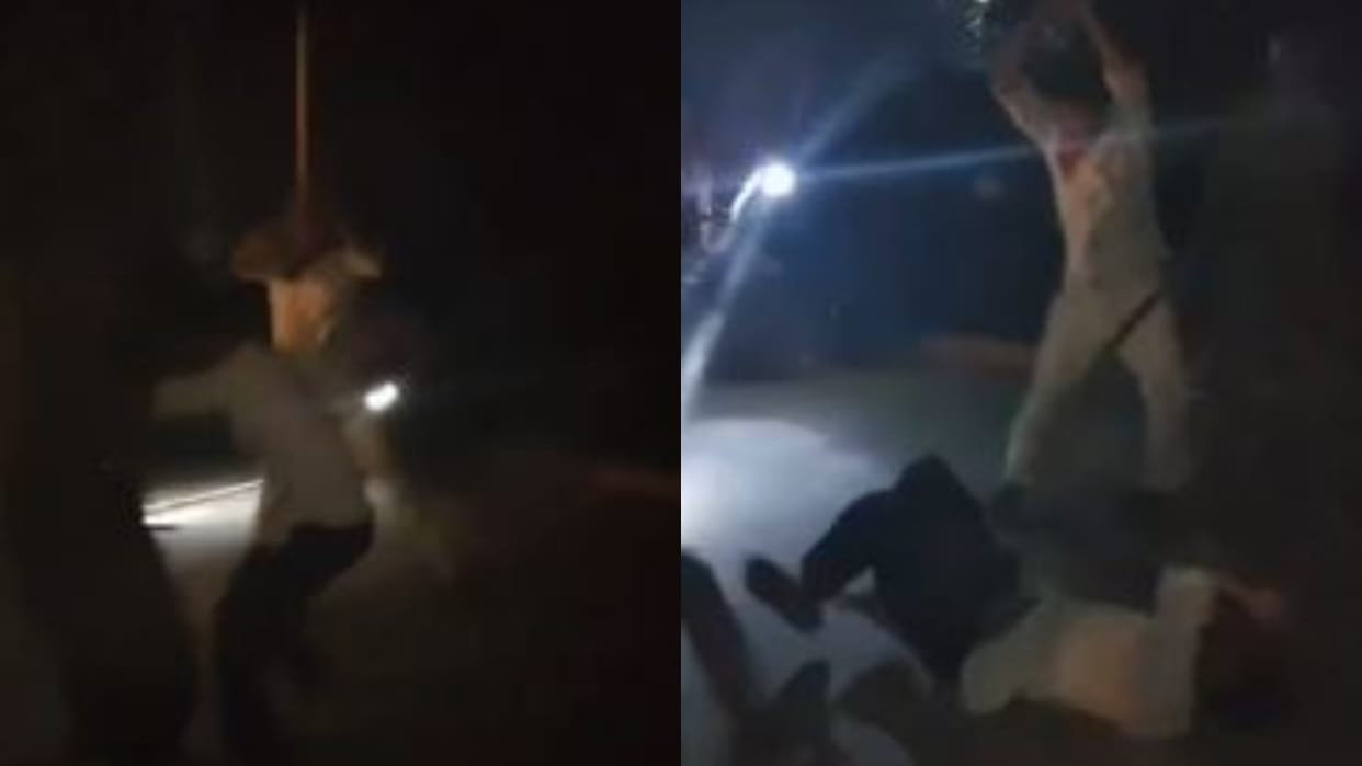 fierce fight between two parties video went viral in shahjahanpur