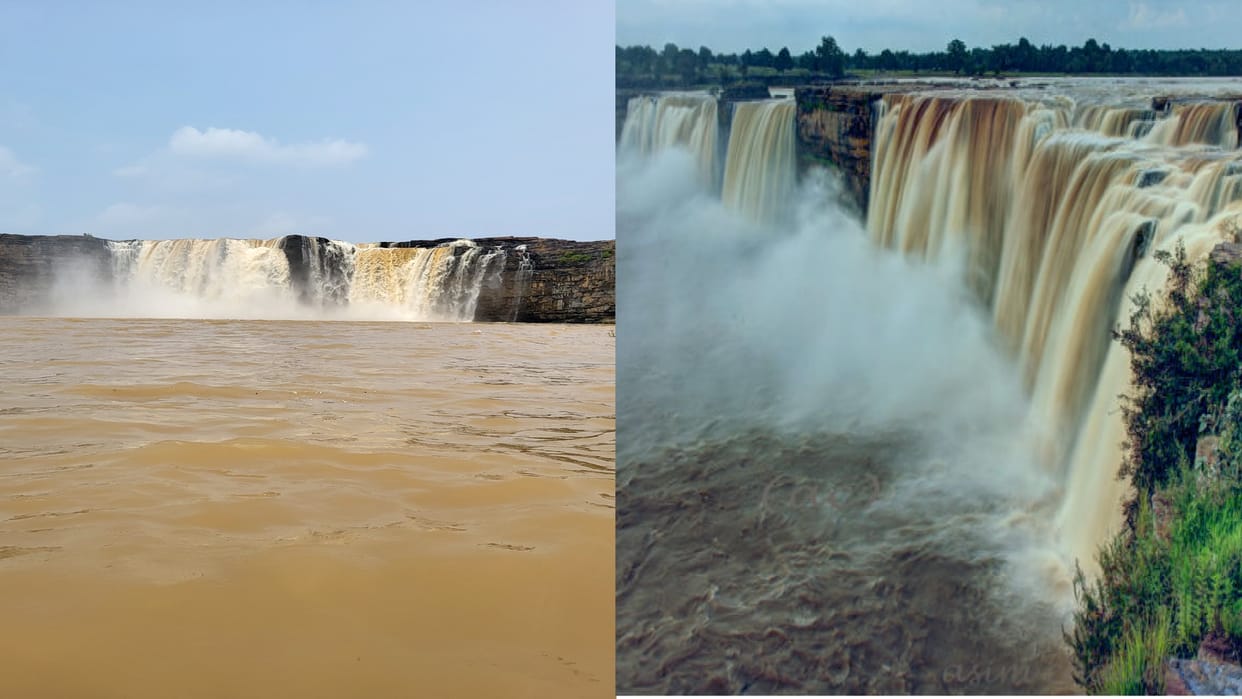CG News: Chitrakote and Tirathgarh waterfall in Bastar see here photos