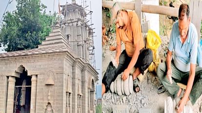 कारीगरी: हर पत्थर पर लिखा राम, धनोटू-बग्गी मार्ग पर बने मंदिर में विराजेंगे हनुमान Craftsmanship: Ram written on every stone, Hanuman will sit in the temple built on Dhanotu-Baggy road