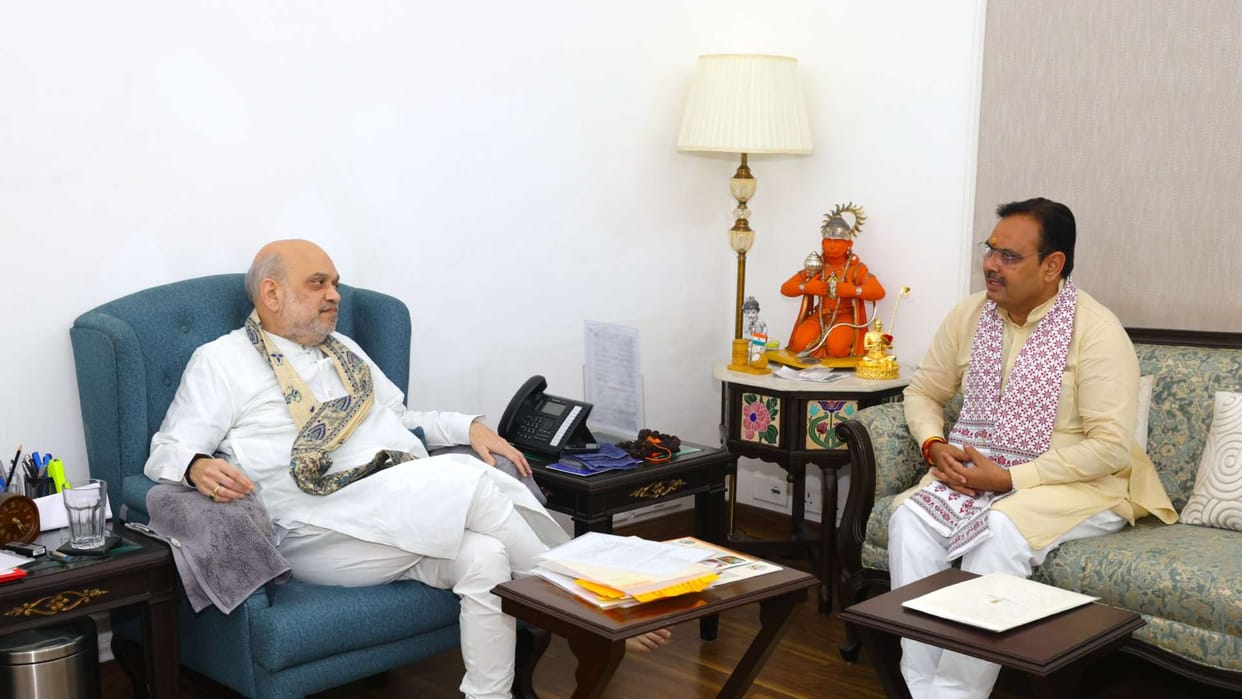 Rajasthan Chief Minister Bhajanlal Sharma met Union Home Minister Amit Shah and invited him to visit Rajasthan