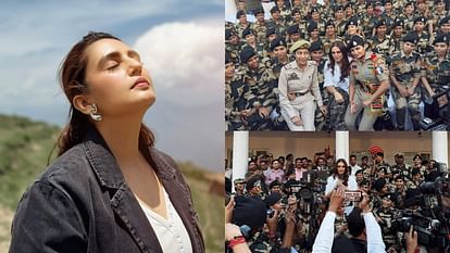 Huma qureshi shares pictures from jammu and spent time with bsf jawans