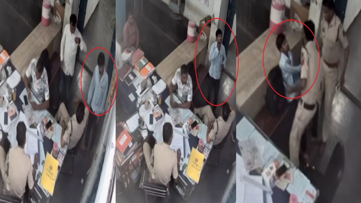 A youth slit his throat inside the police station: Raipur police admitted him to hospital
