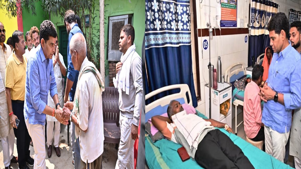 Revenue Minister Verma gave financial aid to family of person who died due to lightning, met injured in CG