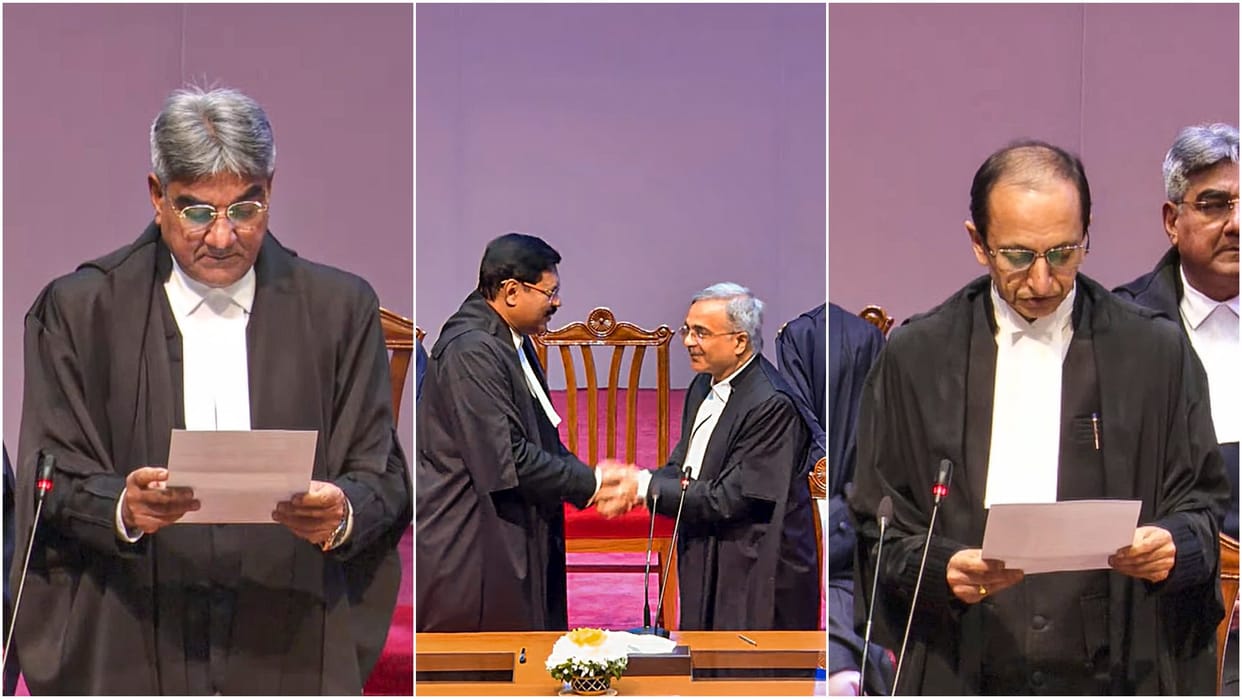 Three judges take oath, SC regains full working strength of 34 judges