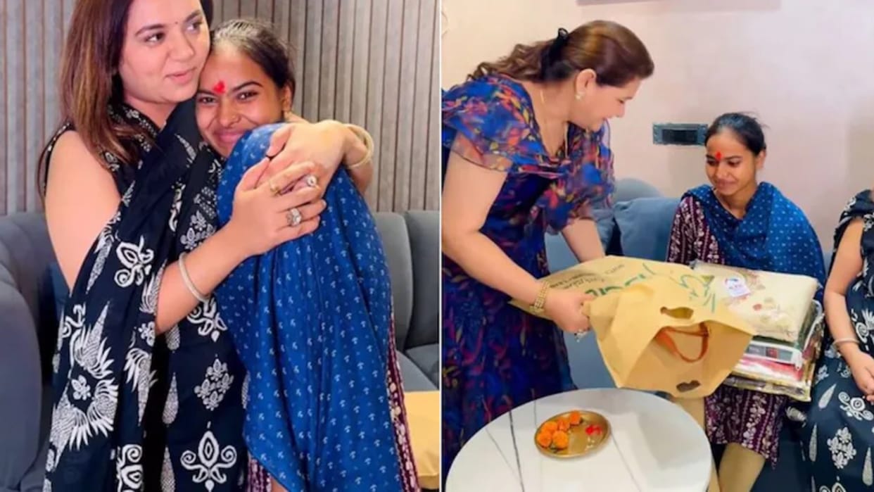 woman gave farewell to househelp with tears and hugs shares on internet video will make you cry