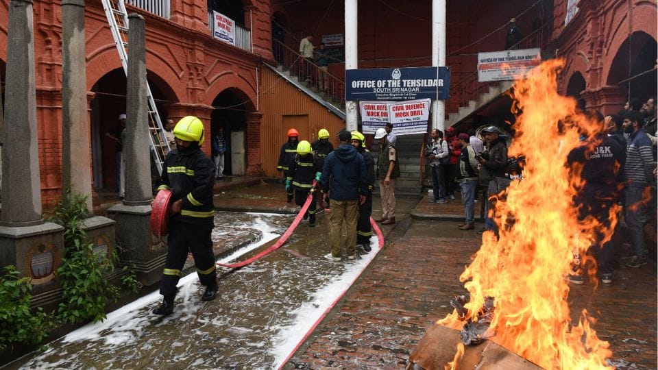 Mock drill conducted under 'Operation Shield' in jammu and kashmir