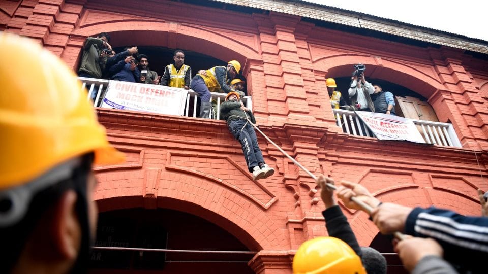 Mock drill conducted under 'Operation Shield' in jammu and kashmir