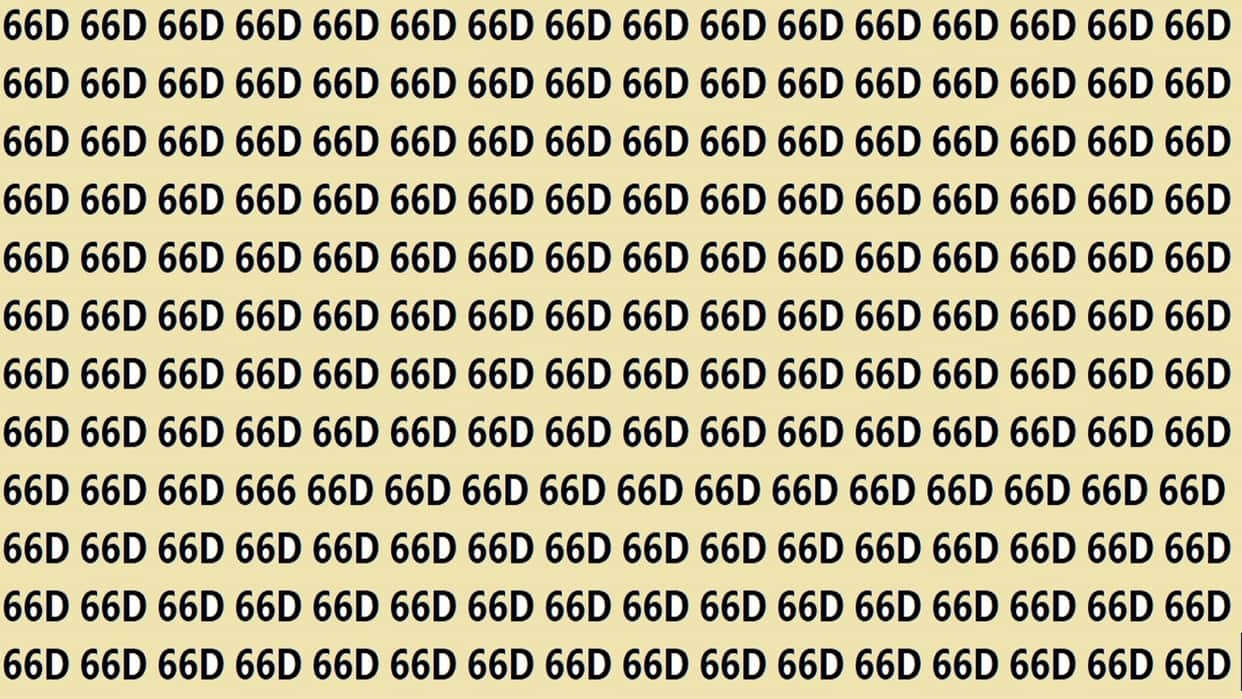 Optical Illusion IQ Test Brain test If You have Hawk Eyes Then Find 666 in 15 seconds