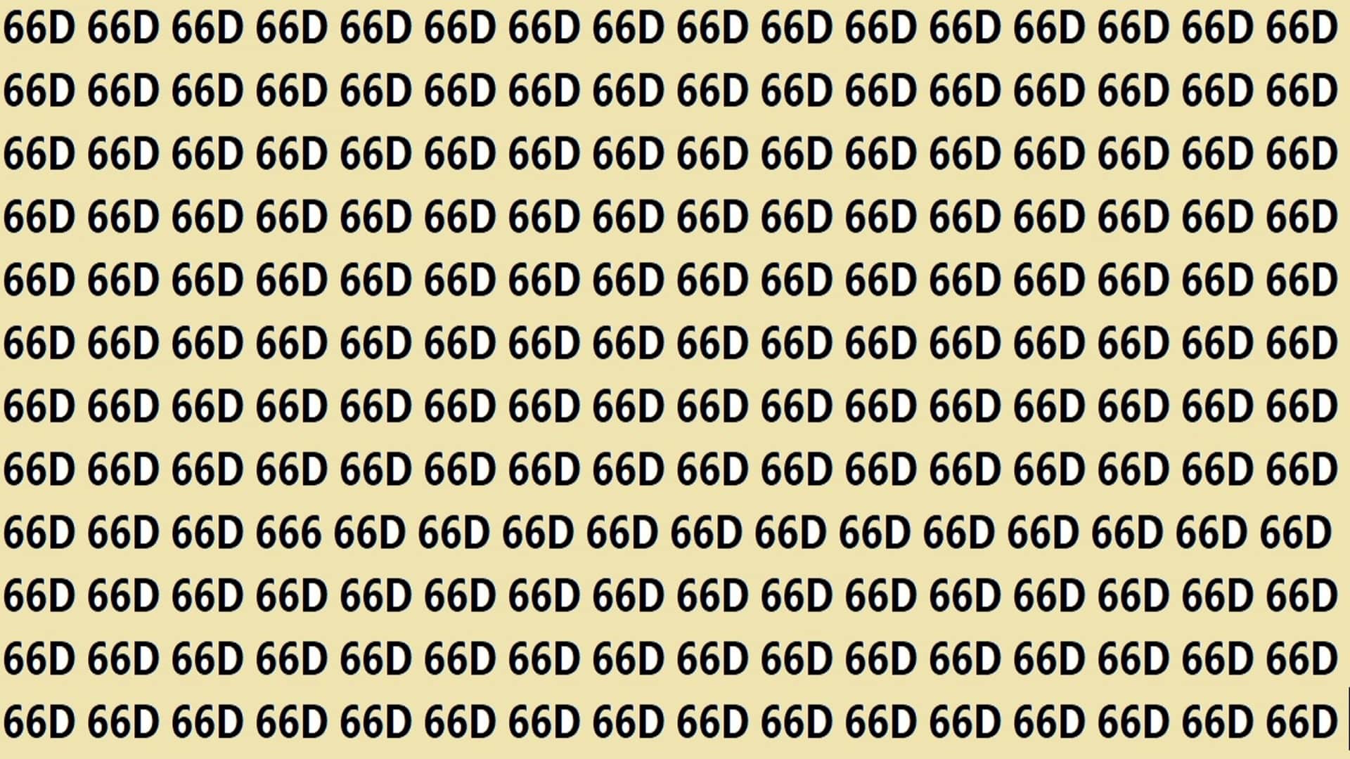 Optical Illusion IQ Test Brain test If You have Hawk Eyes Then Find 666 in 15 seconds
