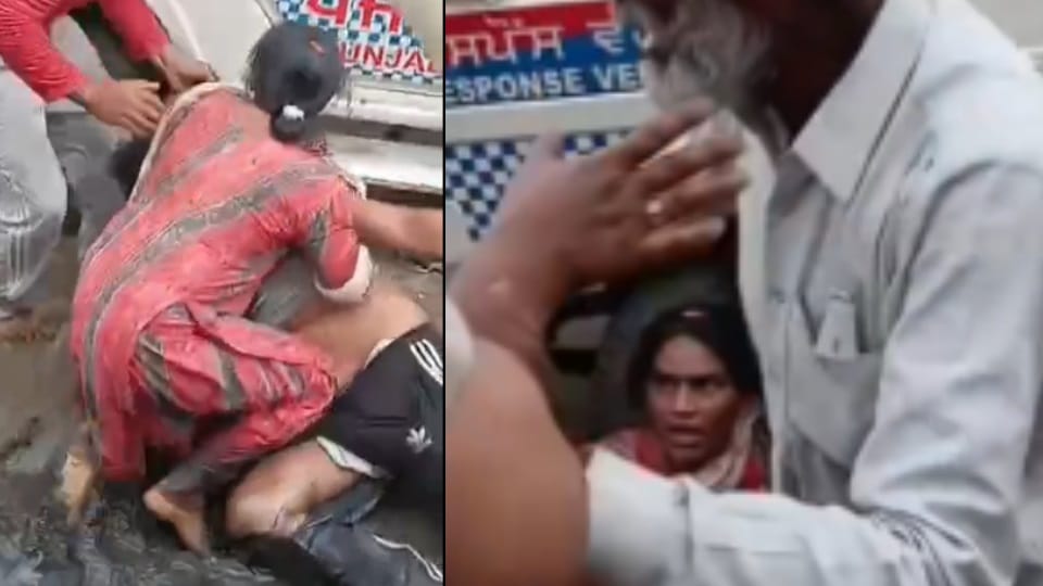 Man attacked in Punjab with swords in Front of Police