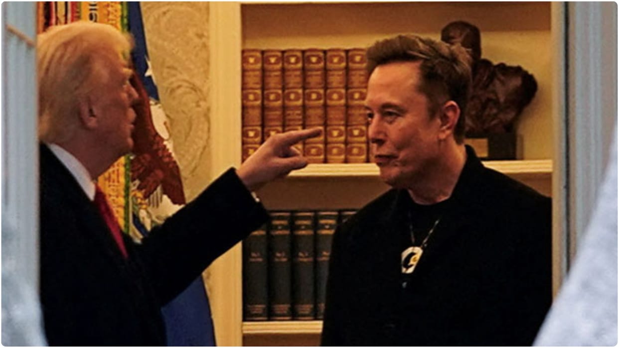 democratic party shared a video showcasing relationship between musk and trump