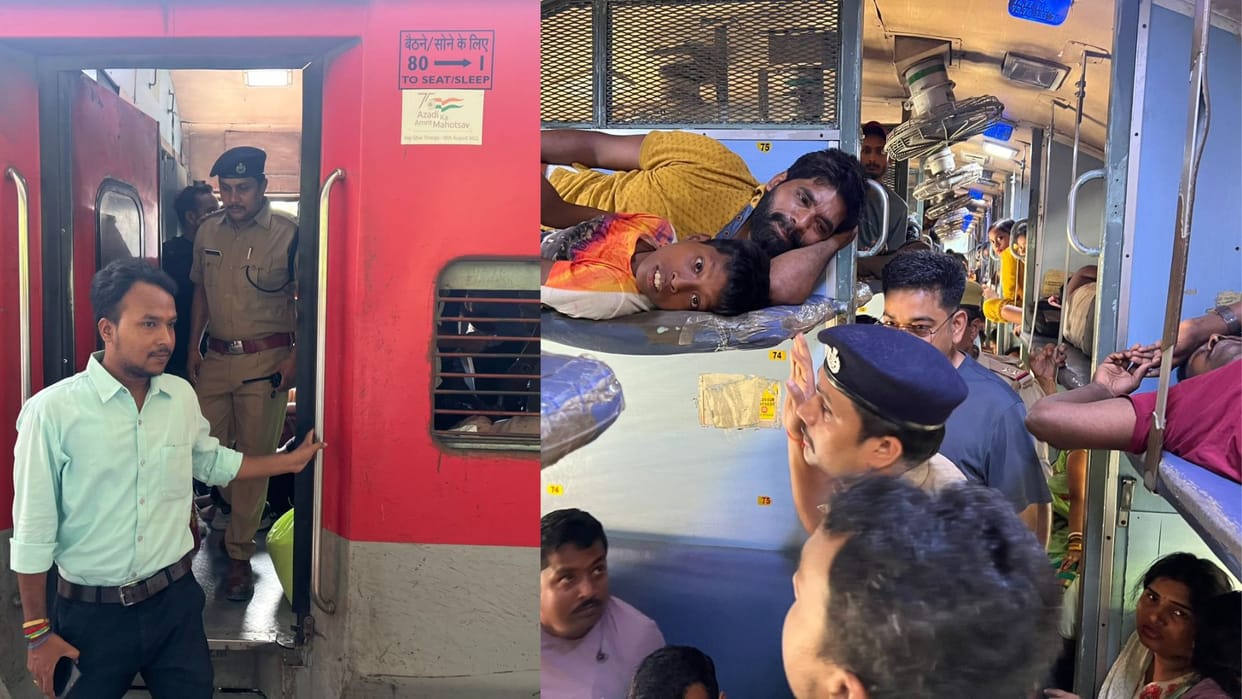 We are ready for the safety of childhood RPF GRP along with Child Line team did checking in the train