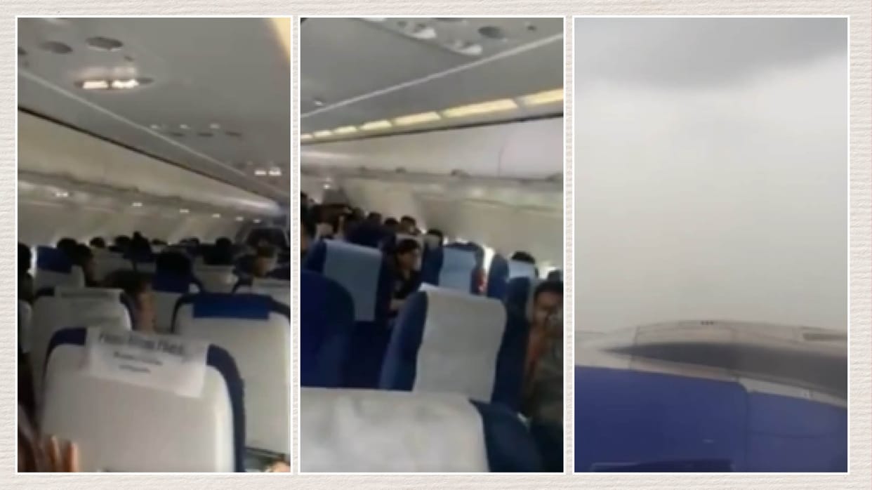 IndiGo flight 6E 6313 from Raipur to Delhi experienced turbulence due to a duststorm.