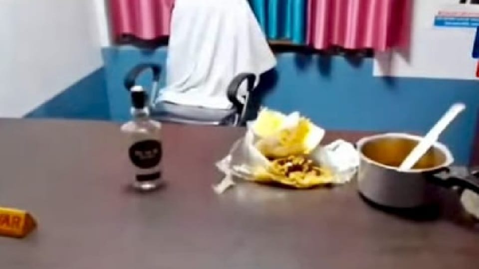Video of a liquor party in medical superintendent s office goes viral in Badaun