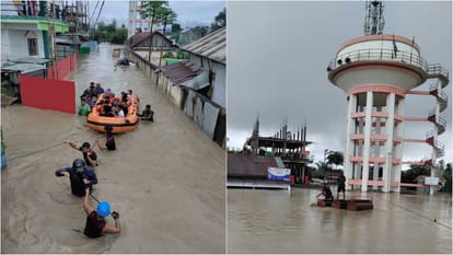 Weather Update Northeast rain havoc Assam floods over 70k people affected tourists stranded in Sikkim