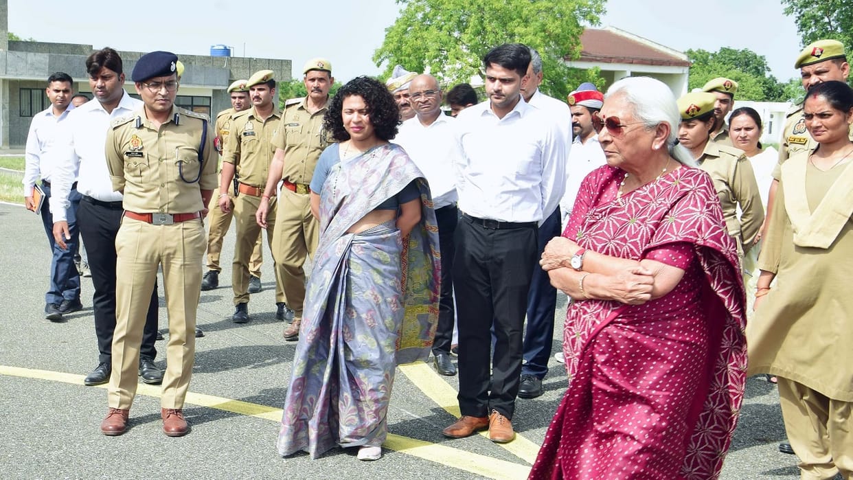 Governor Anandi Ben Patel reached Lakhimpur Kheri on a two-day visit