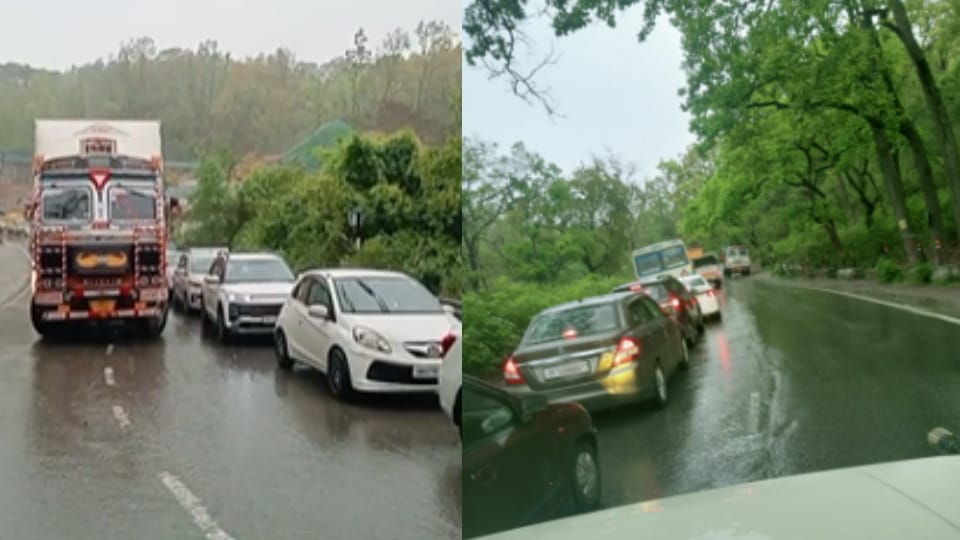 Traffic Jam on Delhi-Dehradun Highway: Two Trucks Break Down Near Mohand in Shivalik Hills