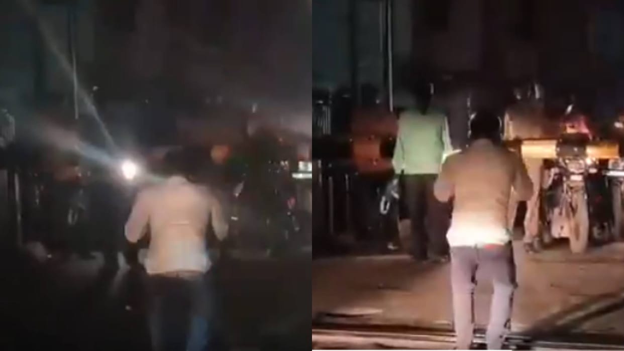 Auto Driver Made to Do Sit Ups on Railway Track as Train Approaches Video of Punishment Goes Viral