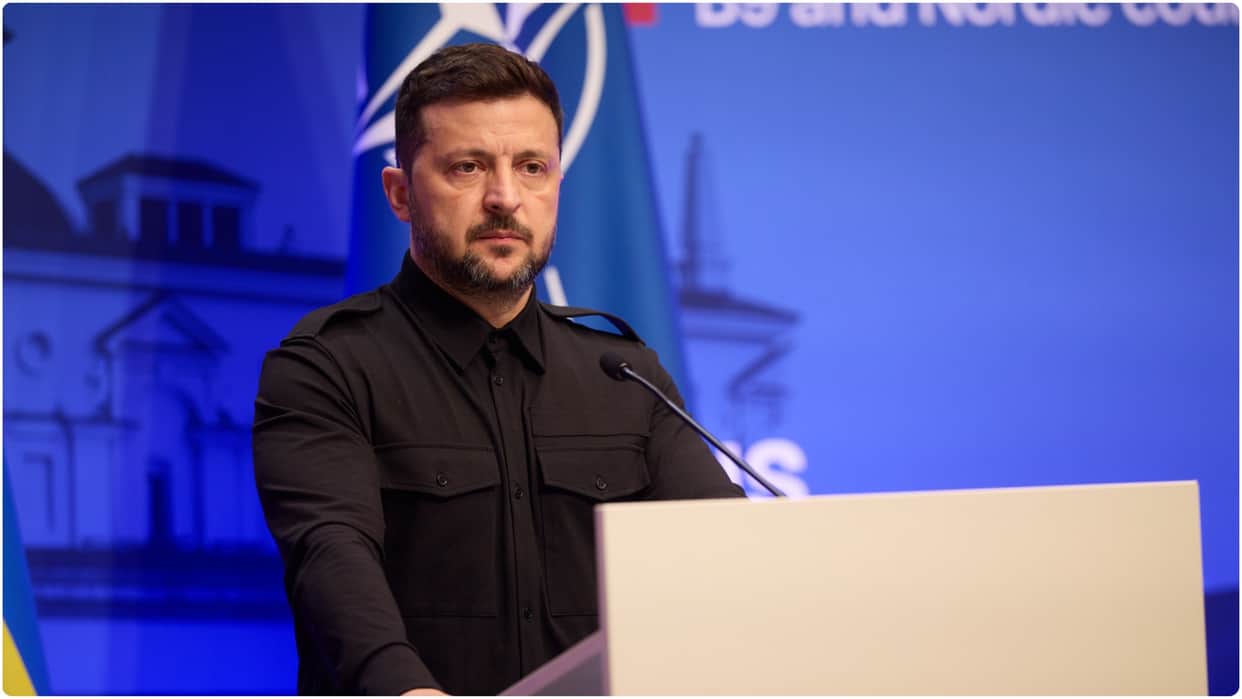 Ukraine zelenskyy in munich security summit said we committed to real peace deal