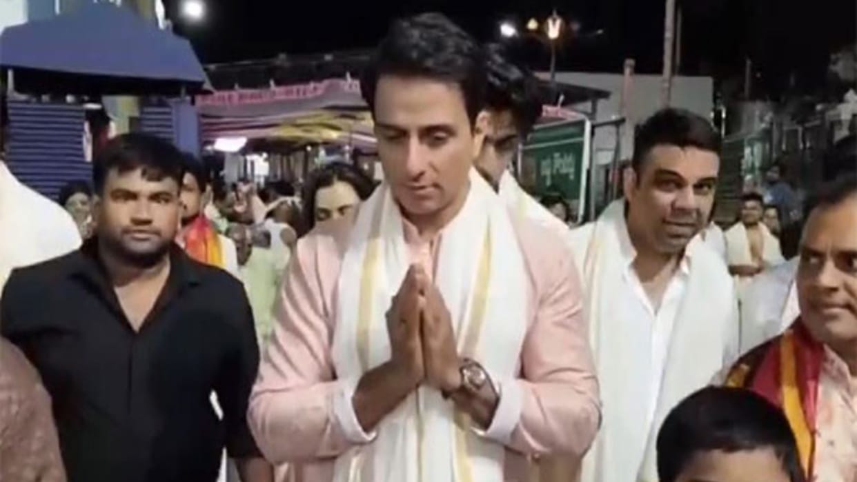 Sonu Sood reached At Venkateswara Temple says will start work on new film Nandi