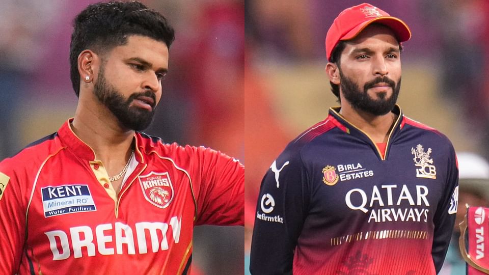 IPL 2025: खिताबी जंग के लिए तैयार श्रेयस अय्यर और रजत पाटीदार, अहमदाबाद के मैदान पर मिलेगा नया चैंपियन ipl 2025 pbks vs rcb shreyas iyer rajat patidar captains meet at narendra modi stadium ahmedabad see pictures