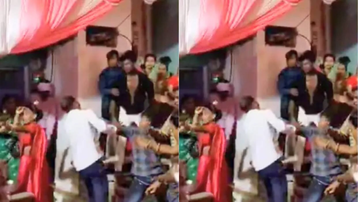 Wedding guests clashed with each other after not getting air from the cooler at the wedding Video goes viral