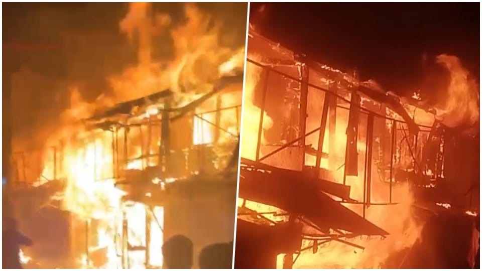 Five shops and houses burnt to ashes due to fire in Nainital