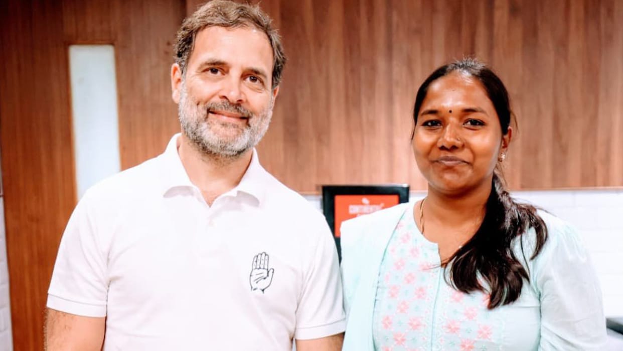 Congress leader Preeti Manjhi met Rahul Gandhi